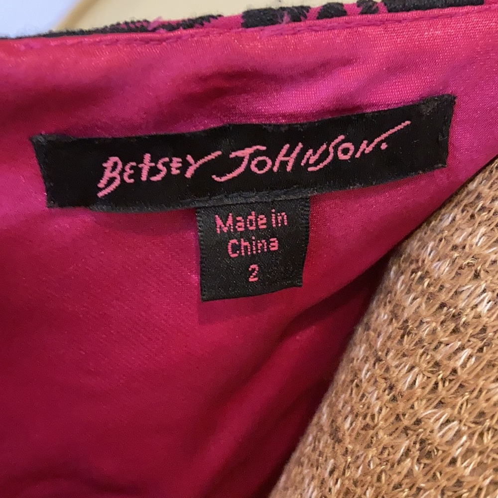 Betsey Johnson Embroidered Bird Brocade Dress - Picture 7 of 7